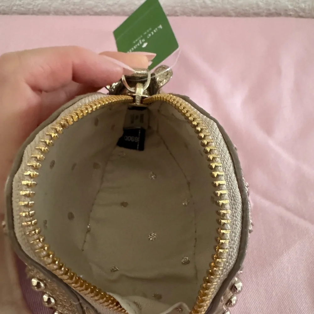 Kate Spade Gold Cosmetic Bag Seashell Design - Picture 5 of 5